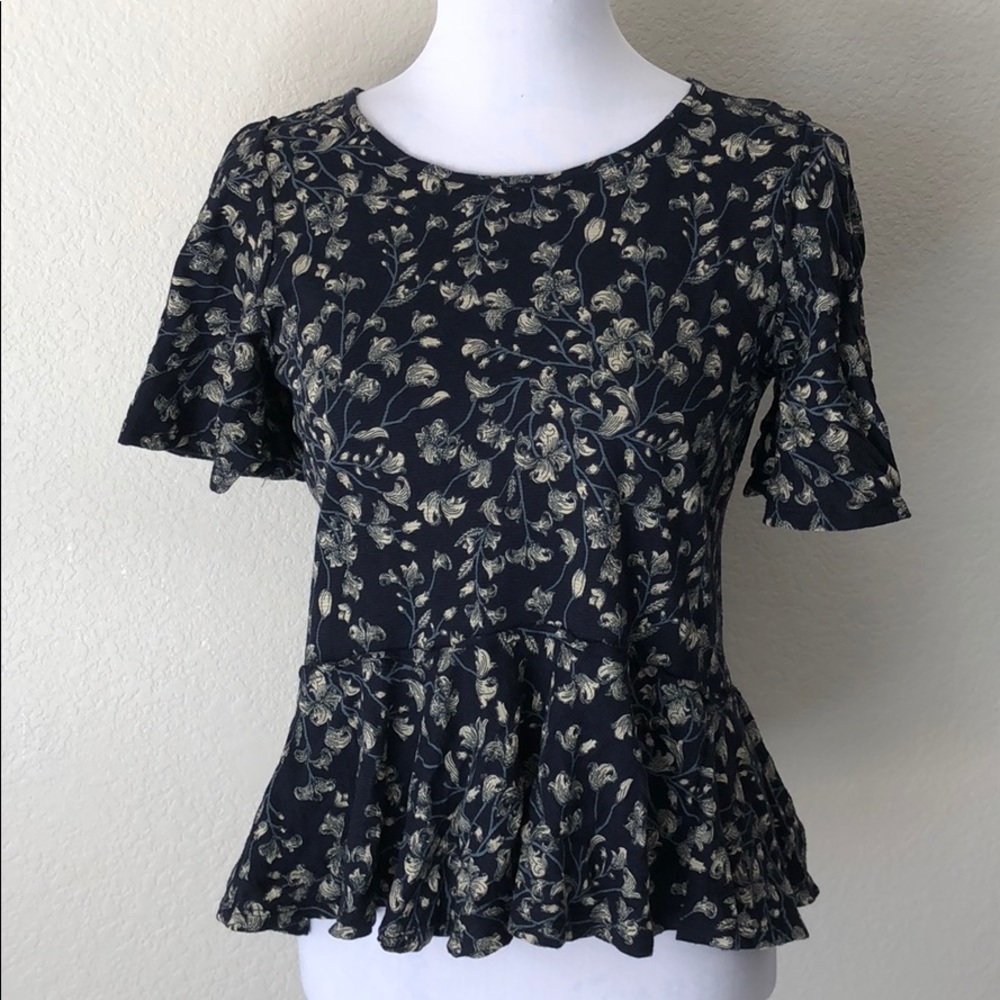 Lucky Brand Ruffle Peplum Top